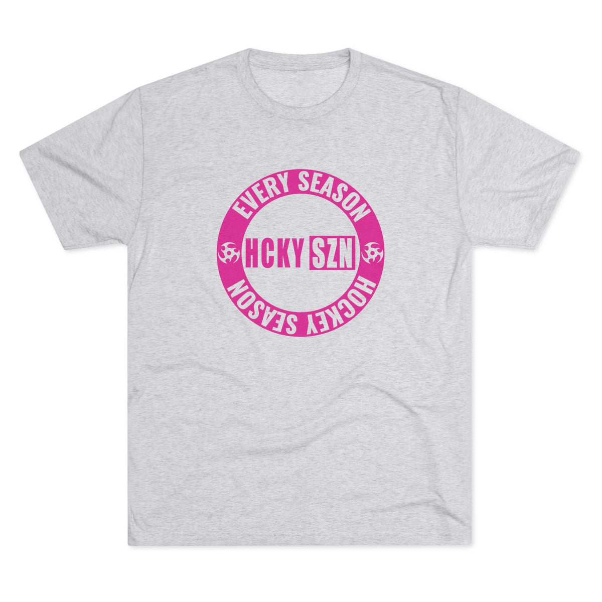 HCKY SZN Circle Logo TriBlend Tee Shirt (Hot Pink) - Various Colors