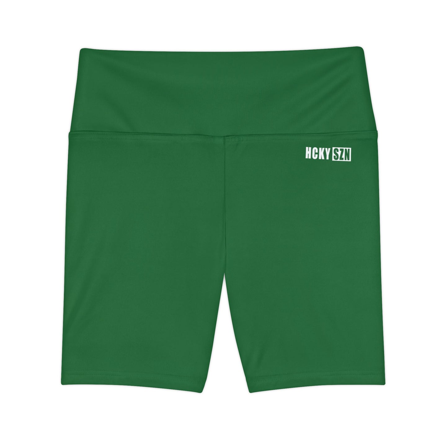 HKY SZN High Waisted Workout Shorts (Juniper Green)