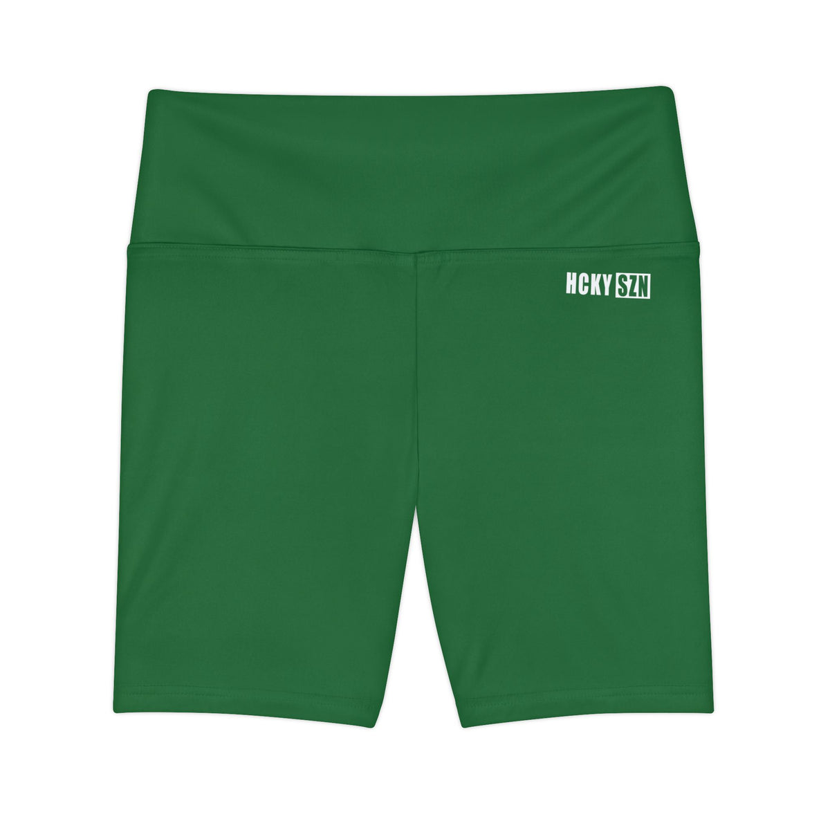 HKY SZN High Waisted Workout Shorts (Juniper Green)
