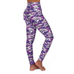 HCKY SZN High Waisted Yoga Leggings (Purple Haze Camo)