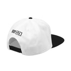 Upside Down HCKY SZN Embroidered Snapback Hat (White/Black)