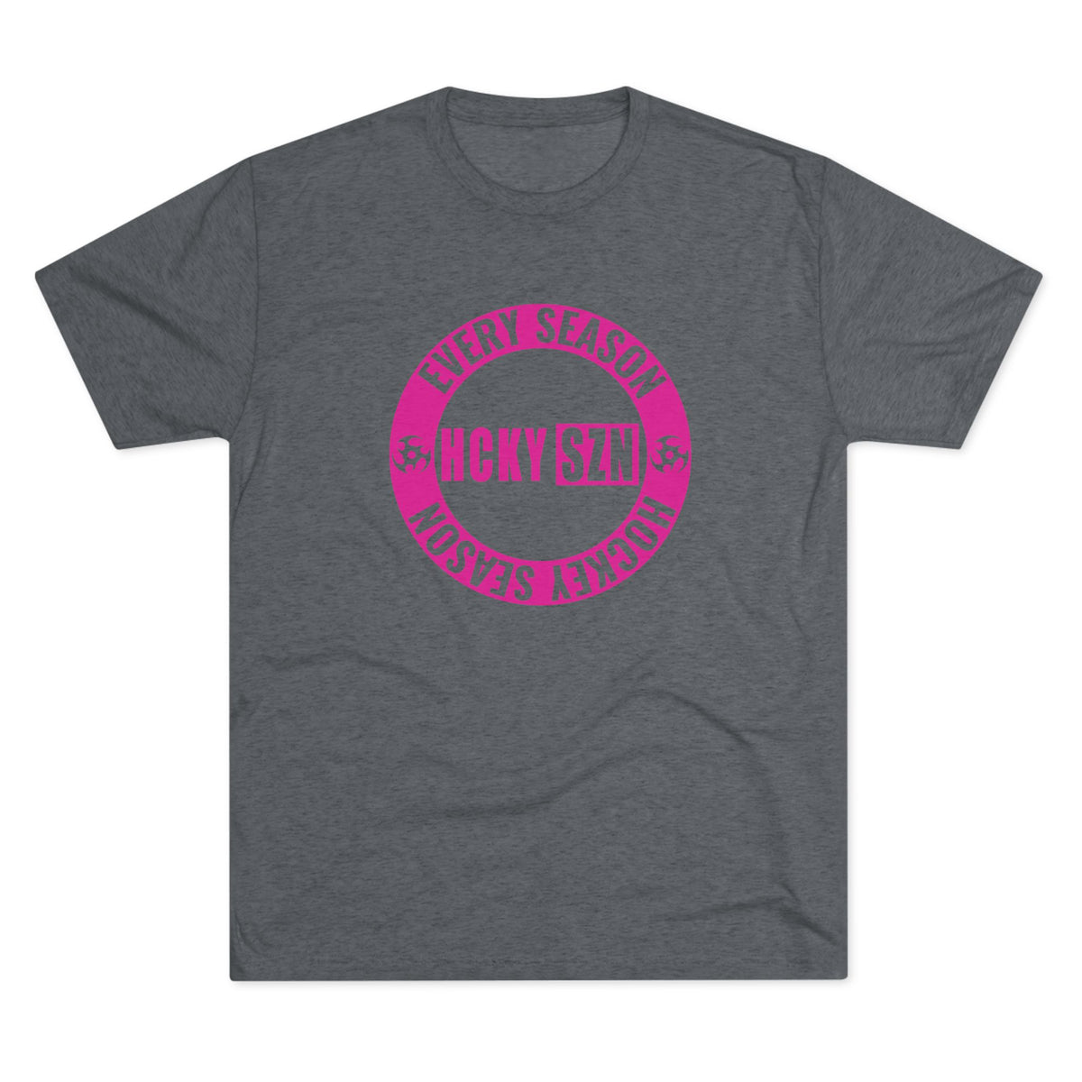 HCKY SZN Circle Logo TriBlend Tee Shirt (Hot Pink) - Various Colors
