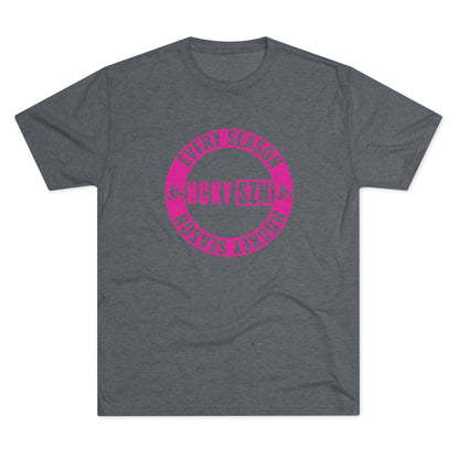 HCKY SZN Circle Logo TriBlend Tee Shirt (Hot Pink) - Various Colors