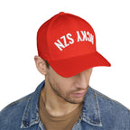 Upside Down HCKY SZN Embroidered Flex Fit Hat (Red/White)