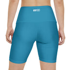 HKY SZN High Waisted Workout Shorts (Coastal Blue)