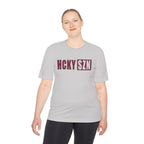HCKYSZN (Flagship Logo) Adult Performance Tee - Silver/Maroon