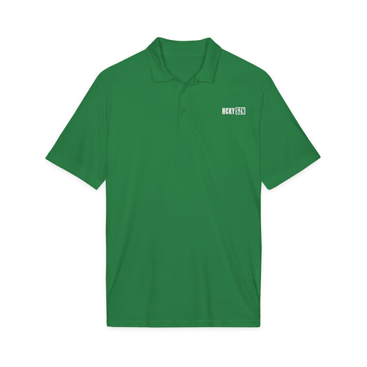HCKY SZN Embroidered Performance Hockey Polo (Green)