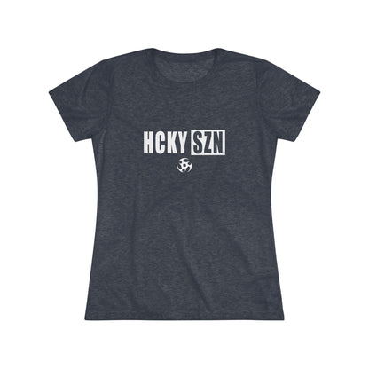 Women’s Hockey Vibe Triblend Tee (White Logo)