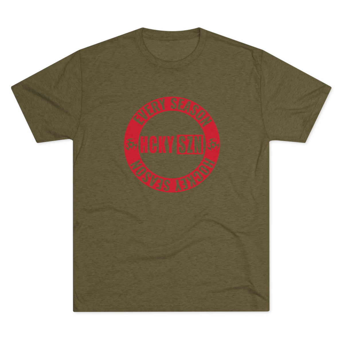 HCKY SZN Circle Logo TriBlend Tee Shirt (Red) - Various Colors