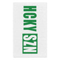 HCKY SZN 11x18 Skate Towel (White/Green) Hockey Towel