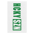 HCKY SZN 11x18 Skate Towel (White/Green) Hockey Towel