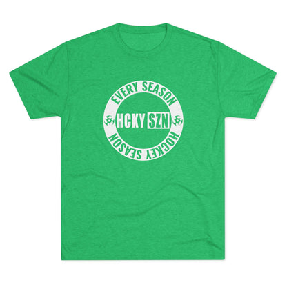 HCKY SZN Circle Logo TriBlend Tee Shirt (White) - Various Colors