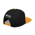 Upside Down HCKY SZN Embroidered Snapback Hat (Black/Gold)