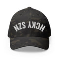 Upside Down HCKY SZN Embroidered Flex Fit Hat (Black Camo)