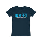 Every Season Is Hockey Season Women's Boyfriend Tee (Sky Blue Logo) - Various Colors