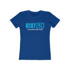 Every Season Is Hockey Season Women's Boyfriend Tee (Sky Blue Logo) - Various Colors
