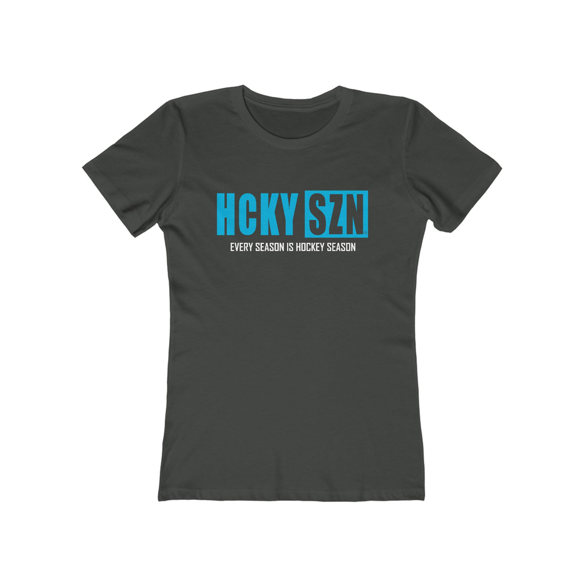 Every Season Is Hockey Season Women's Boyfriend Tee (Sky Blue Logo) - Various Colors
