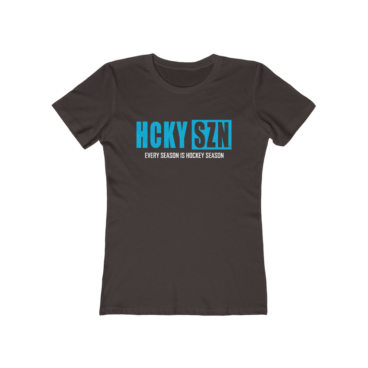 Every Season Is Hockey Season Women's Boyfriend Tee (Sky Blue Logo) - Various Colors