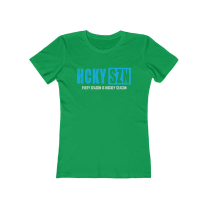 Every Season Is Hockey Season Women's Boyfriend Tee (Sky Blue Logo) - Various Colors