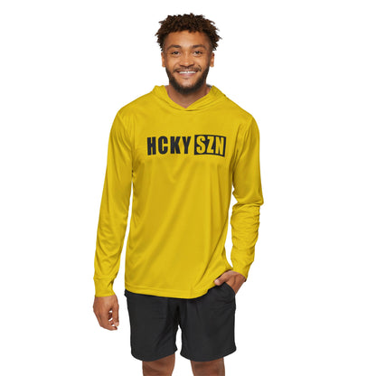 HCKY SZN Big Logo Performance Warmup Hoodie (Yellow/Black)