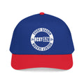 HCKY SZN Circle Logo Mid Profile Baseball Cap (Royal/Red/White)