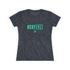 Women’s Hockey Vibe Triblend Tee (Seafoam Logo)