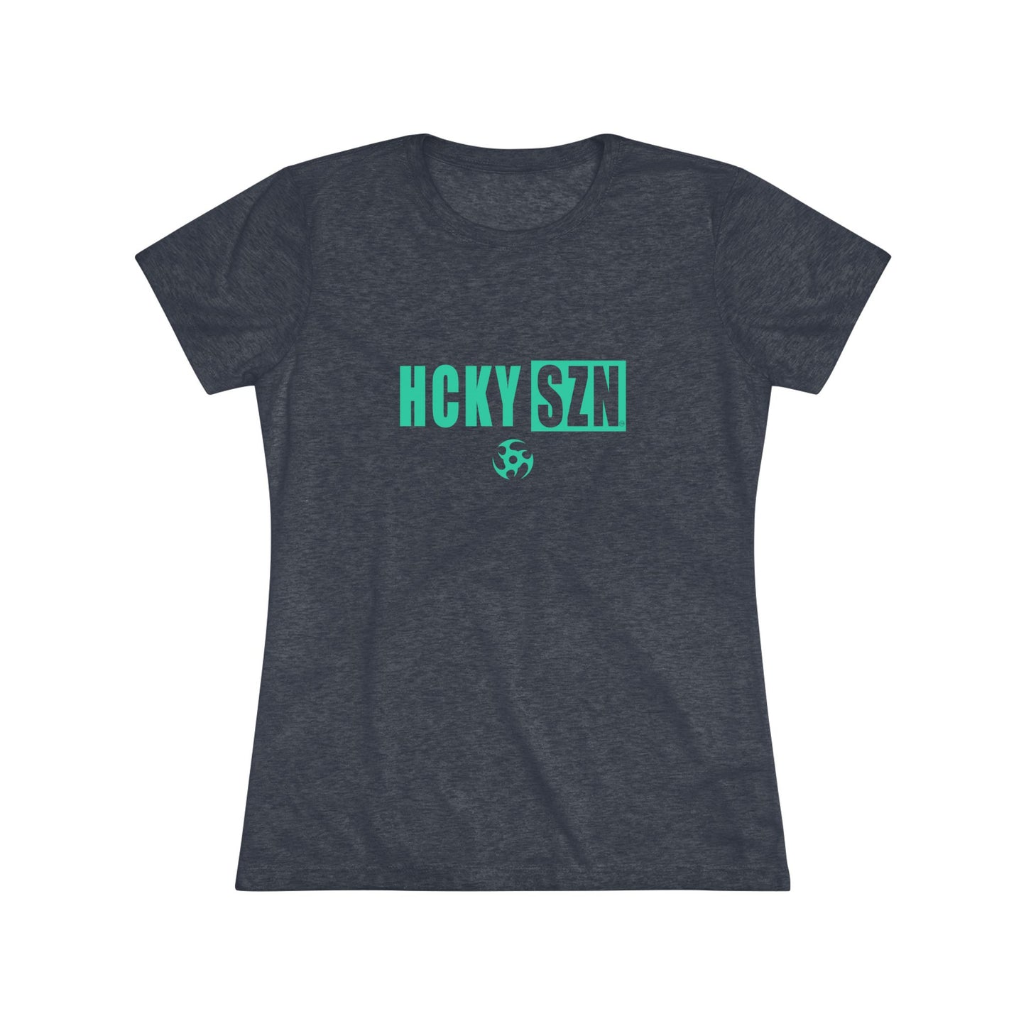 Women’s Hockey Vibe Triblend Tee (Seafoam Logo)