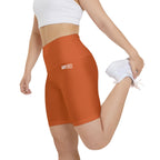 HKY SZN High Waisted Workout Shorts (Copper Orange)