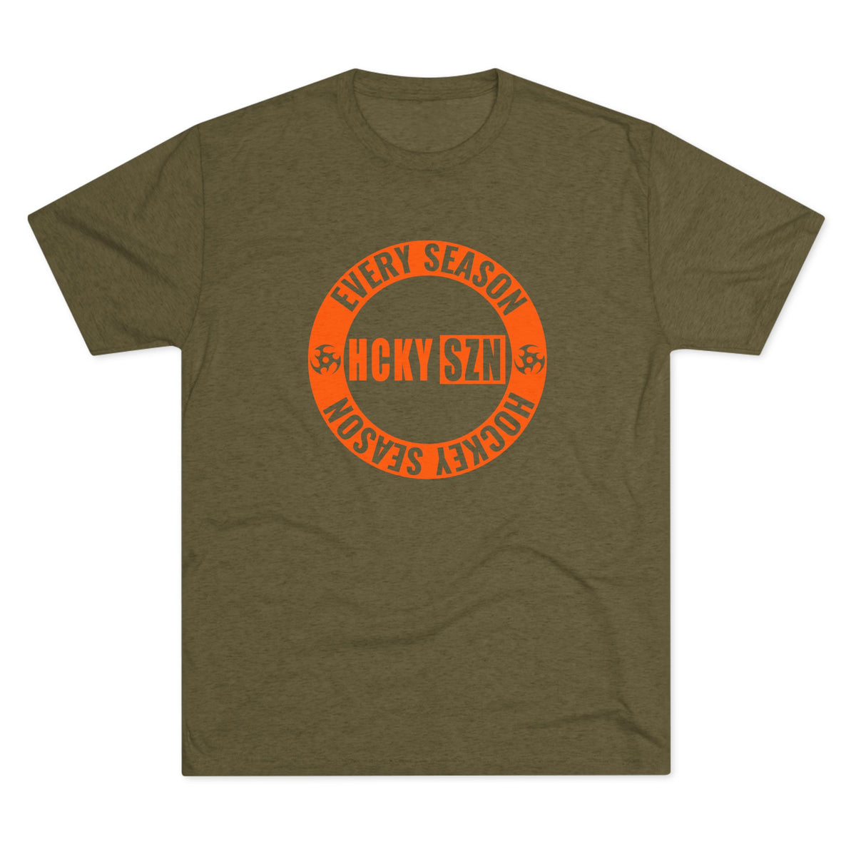 HCKY SZN Circle Logo TriBlend Tee Shirt (Orange) -Various Colors