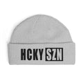 HCKY SZN Embroidered Fisherman Knit Beanie - Athletic Grey