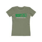 Every Season Is Hockey Season Women's Boyfriend Tee (Green Logo) - Various Colors