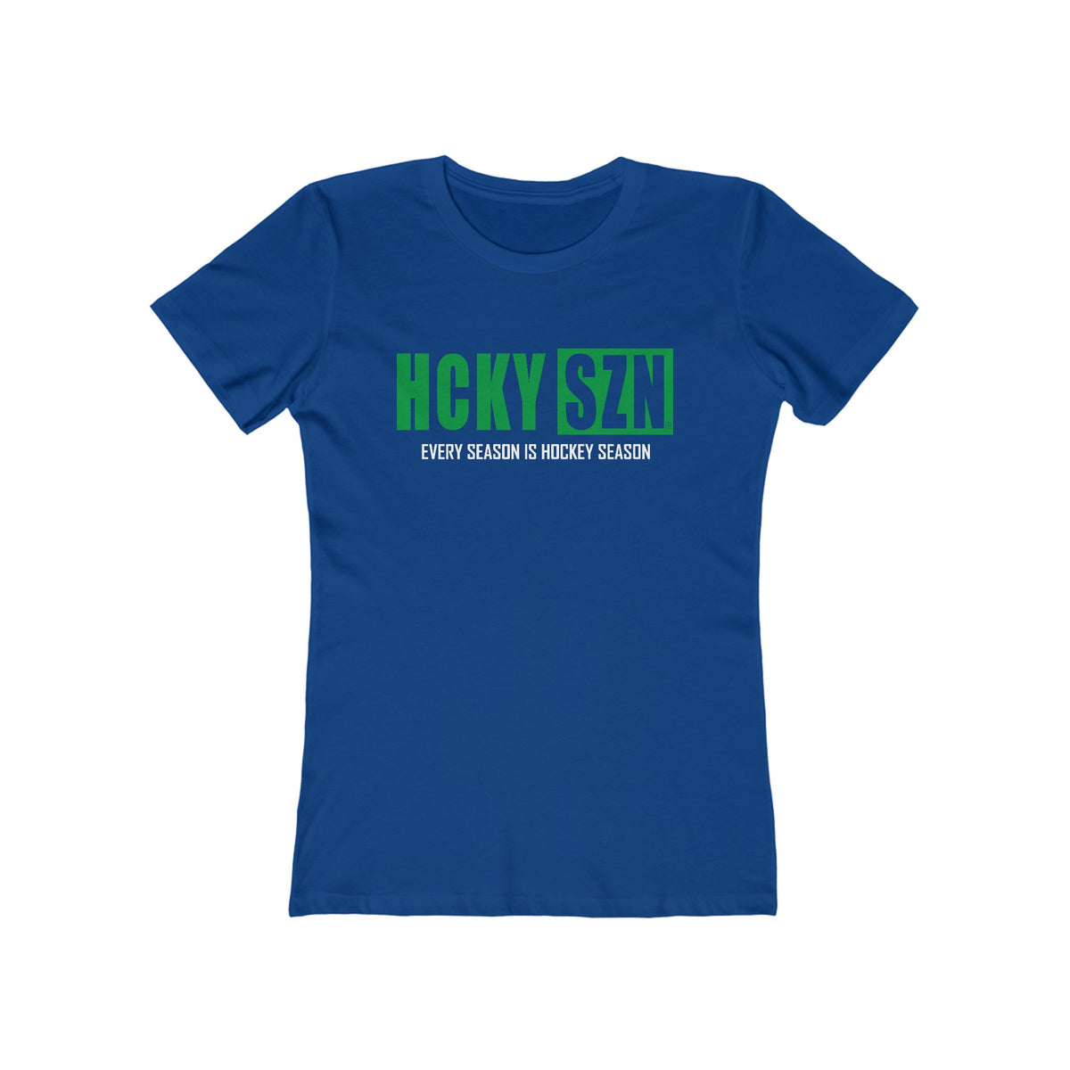 Every Season Is Hockey Season Women's Boyfriend Tee (Green Logo) - Various Colors