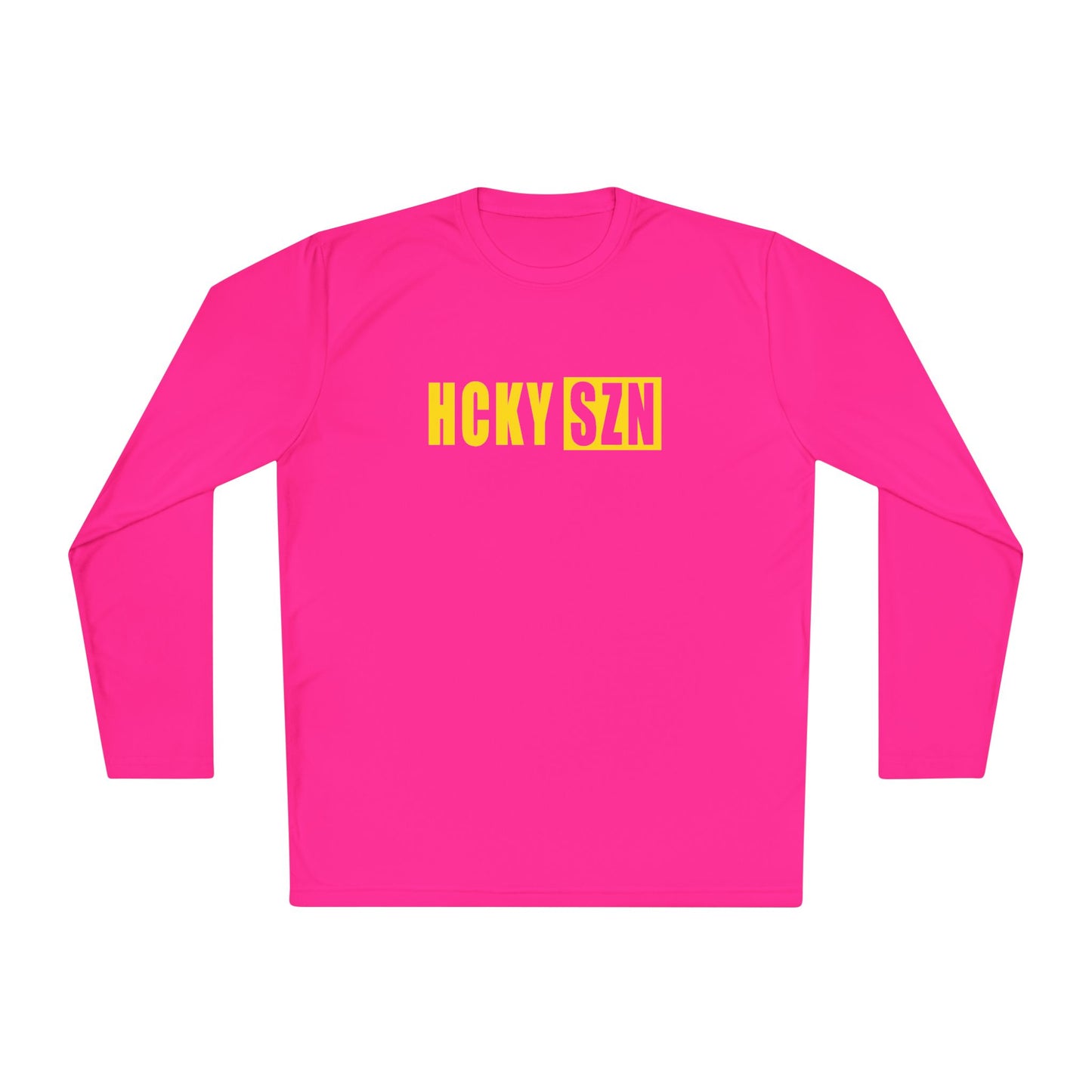 HCKY SZN Performance Long Sleeve Tee (Yellow Logo) - Various Colors