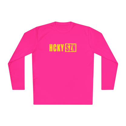 HCKY SZN Performance Long Sleeve Tee (Yellow Logo) - Various Colors