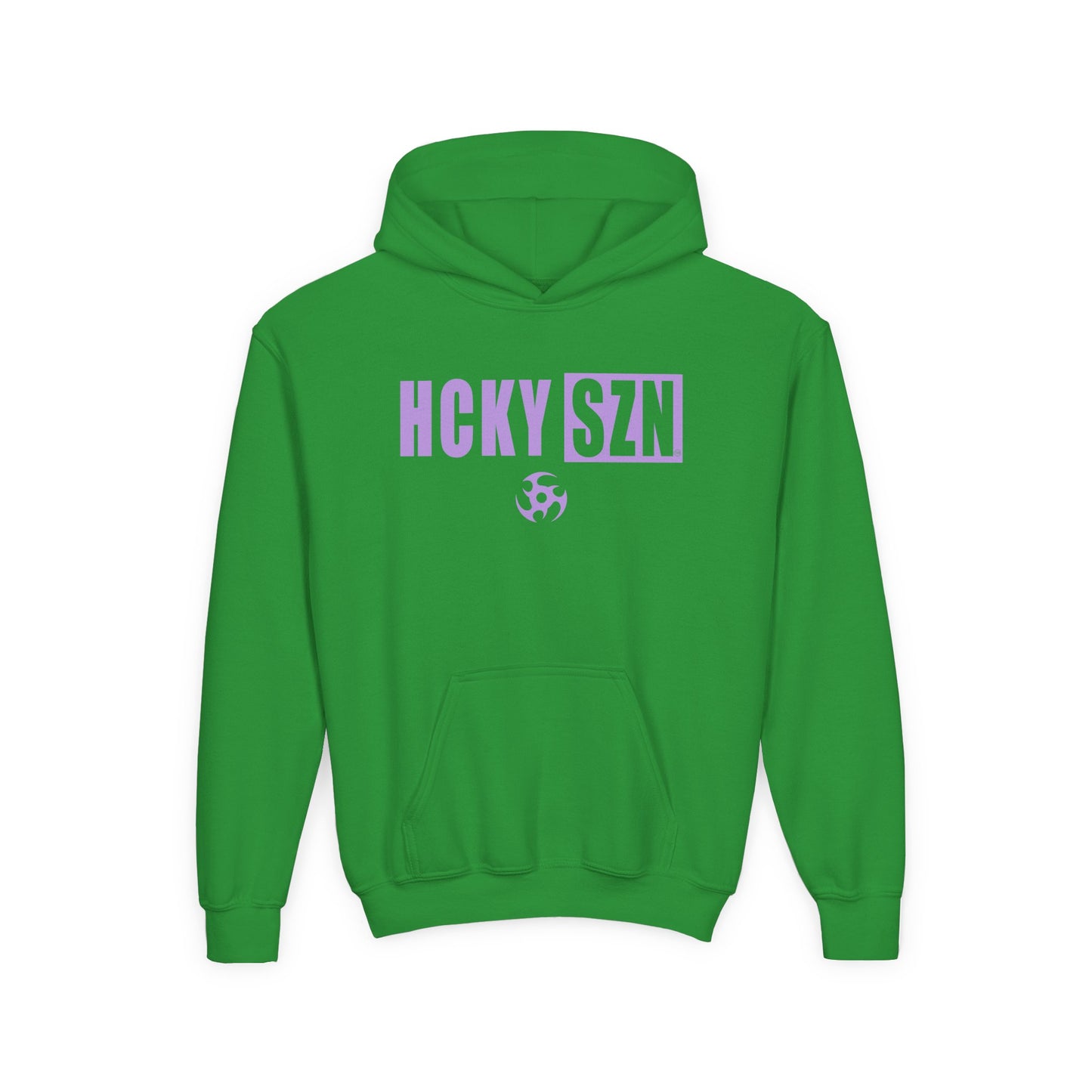 Youth HCKY SZN (Lavender Logo) Hooded Sweatshirt - Various Colors