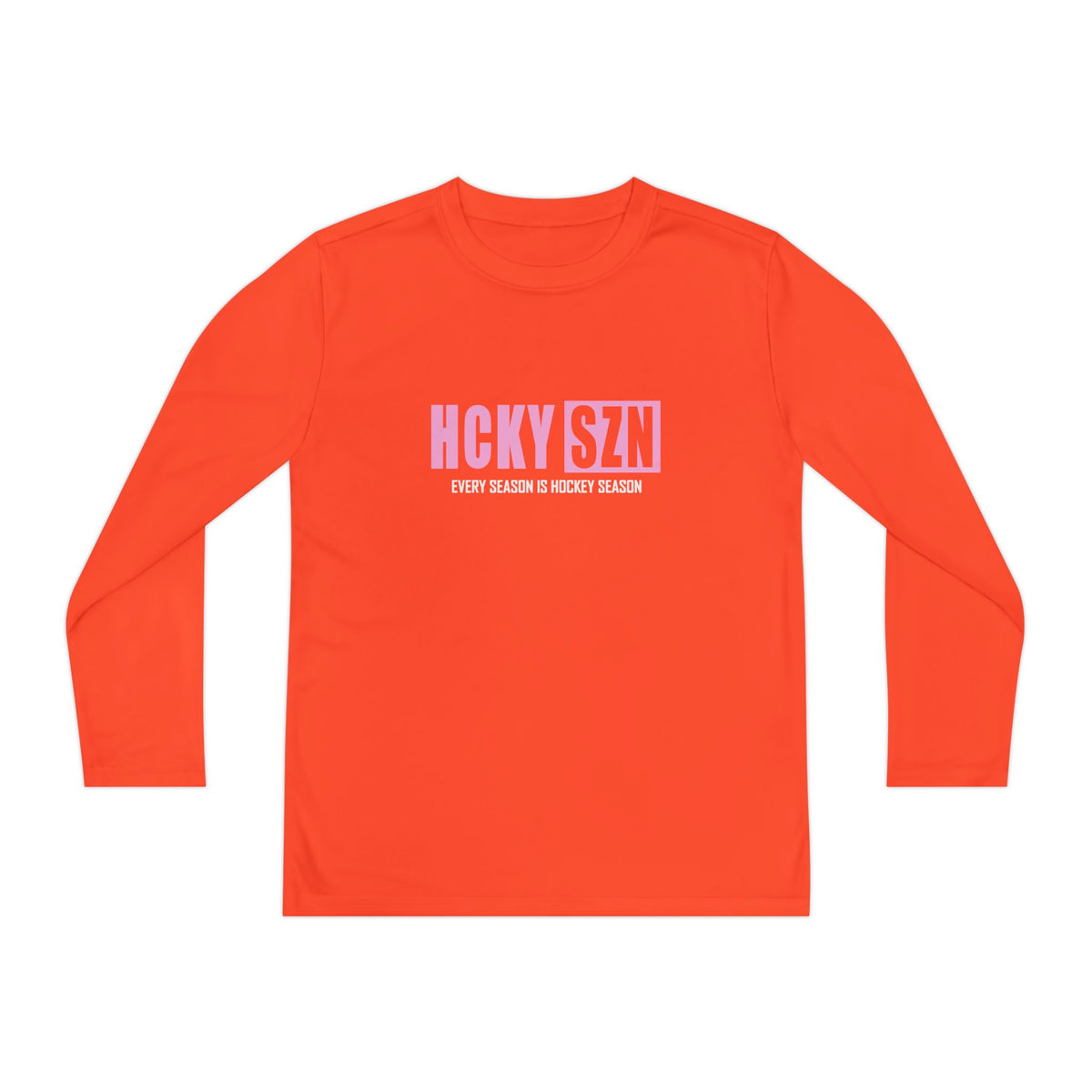 Every Season is HCKY SZN Youth Competitor Long Sleeve Tee (Pink Logo) - Various Colors