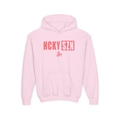 Youth HCKY SZN (Peach Logo) Hooded Sweatshirt - Various Colors
