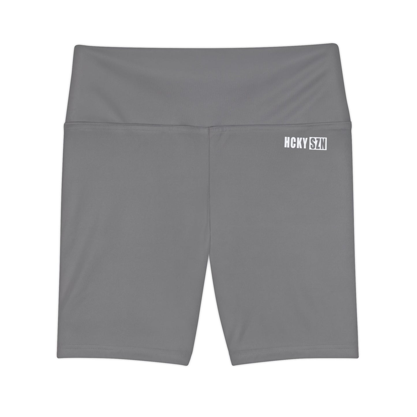 HKY SZN High Waisted Workout Shorts (Graphite Grey)