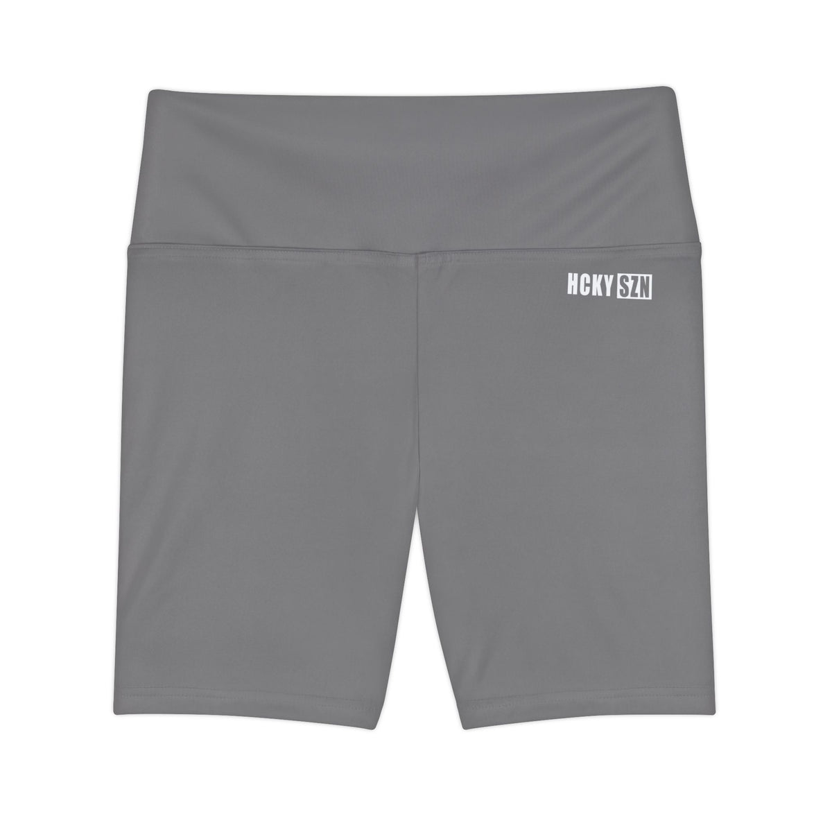 HKY SZN High Waisted Workout Shorts (Graphite Grey)