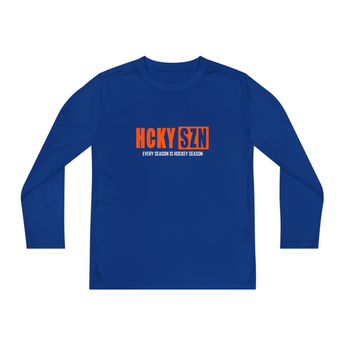 Every Season is HCKY SZN Youth Competitor Long Sleeve Tee (Orange Logo) - Various Colors