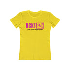 Every Season Is Hockey Season Women's Boyfriend Tee (Hot Pink Logo) - Various Colors