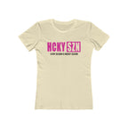 Every Season Is Hockey Season Women's Boyfriend Tee (Hot Pink Logo) - Various Colors