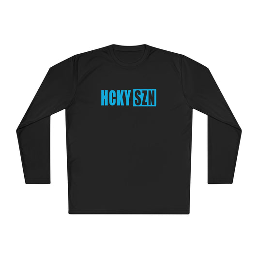 HCKY SZN Performance Long Sleeve Tee (Sky Blue Logo) - Various Colors