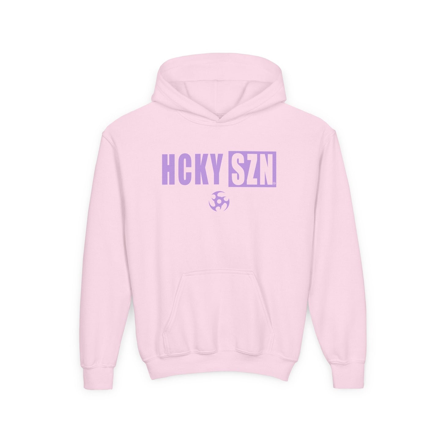 Youth HCKY SZN (Lavender Logo) Hooded Sweatshirt - Various Colors