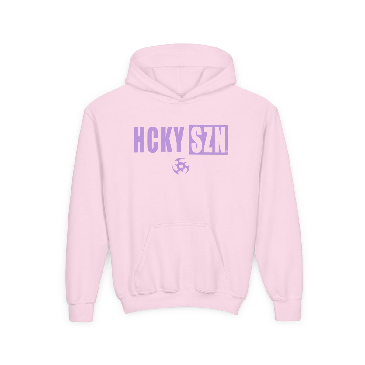 Youth HCKY SZN (Lavender Logo) Hooded Sweatshirt - Various Colors