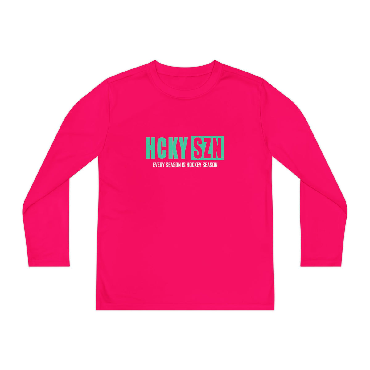 Every Season is HCKY SZN Youth Competitor Long Sleeve Tee (Seafoam Logo) - Various Colors
