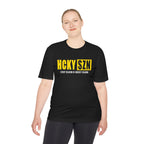 HCKYSZN Every Season Adult Performance Tee - Black/Yellow