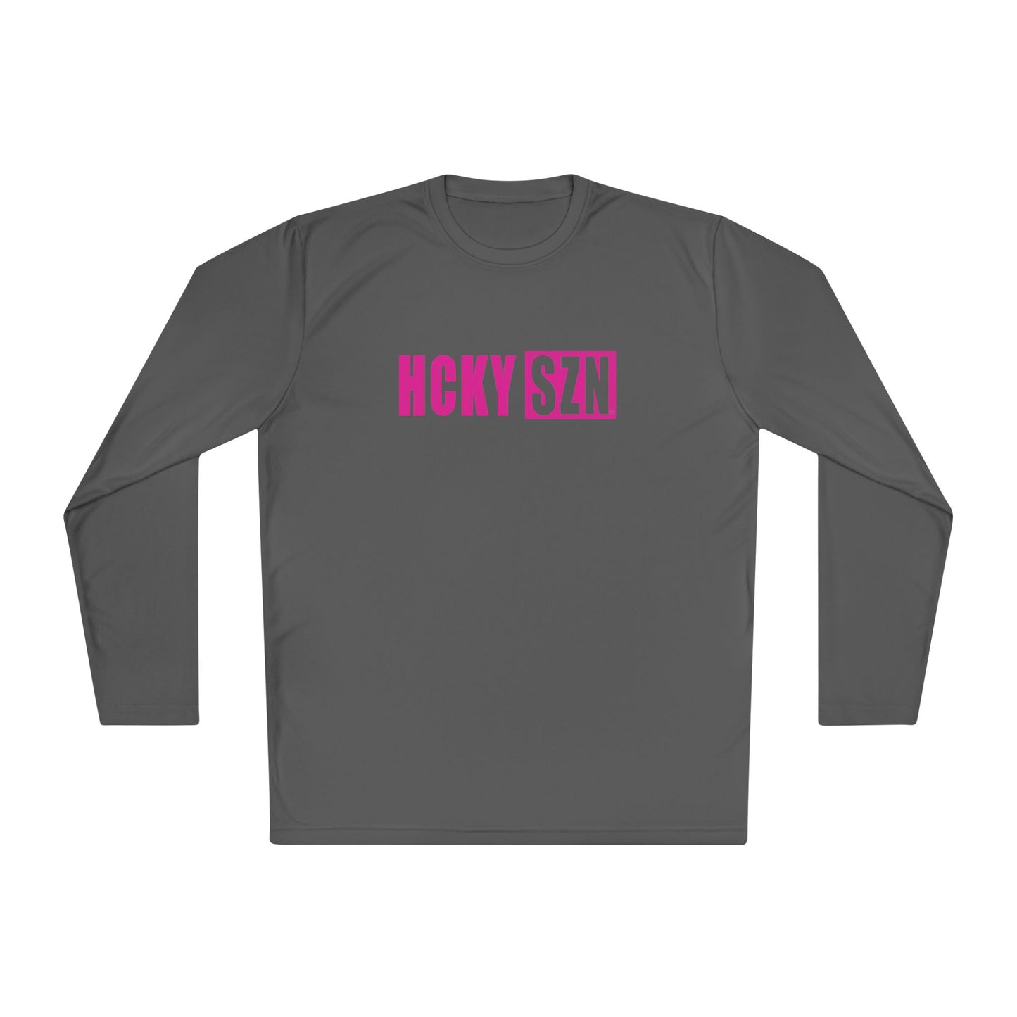 HCKY SZN Performance Long Sleeve Tee (Hot Pink Logo) - Various Colors