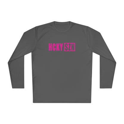 HCKY SZN Performance Long Sleeve Tee (Hot Pink Logo) - Various Colors