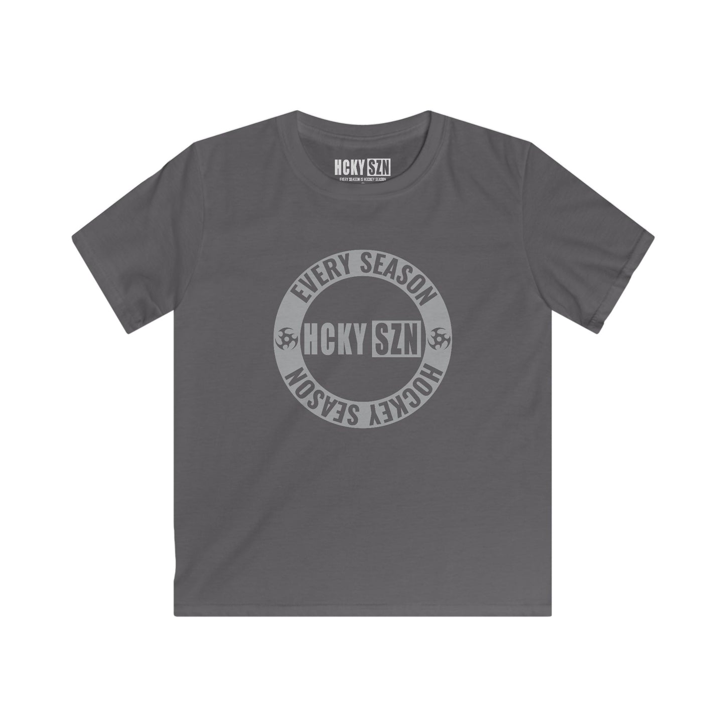 Youth Circle SZN Softstyle Tee (Grey Logo) - Various Colors